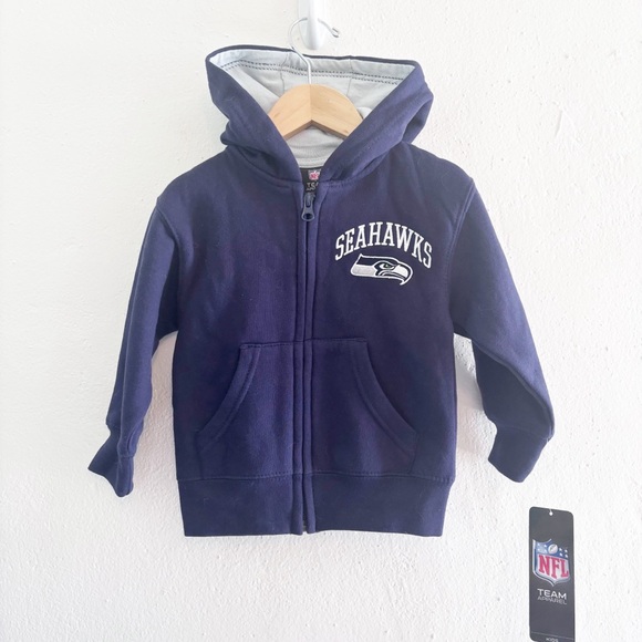 NFL Seahawks Hooded Sweatshirt Navy Size 2T NWT - Picture 1 of 4